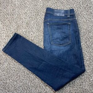 Fidelity Jimmy Men's 36x32 USA Made Denim Slim Straight Jeans Dark Wash Blue